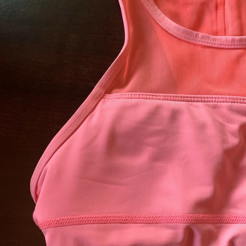 Women’s Juniors Zyia Active Hot Pink Stretch Athletic Activewear Sports Bra - Picture 2 of 9